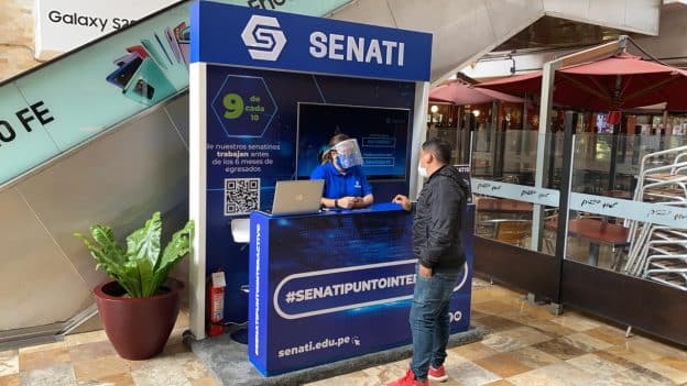 SENATI llega a cada vez más jóvenes con módulos itinerantes, ubicados en los principales centros comerciales del país